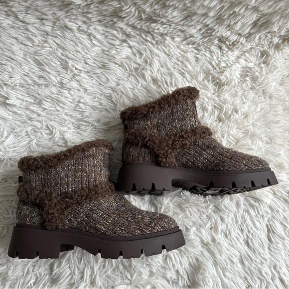 Circus NY By Sam Edelman Clare Faux Fur Lined Bootie Brown New In Box Size 8 - Picture 5 of 10